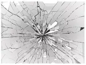 Shattered - Broken into many small pieces, or deeply upset and emotionally devastated.