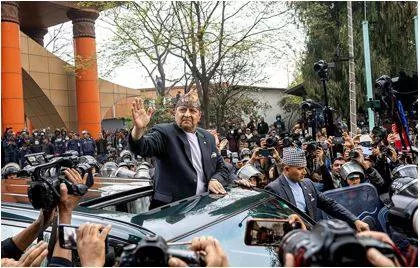 Nepal’s former king arrives in kathmandu amid tight security