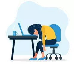 Exhausted - Extremely tired.