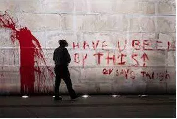 Vandalized - Deliberately destroy or damage (public or private property).