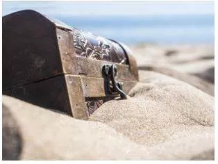Buried - Covered or hidden, often by being placed under the ground or another surface.