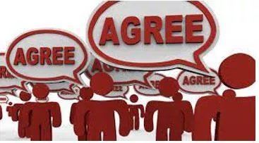 Consensus - Agreement among a group of people.