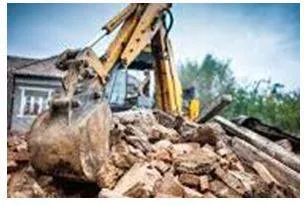 Demolished - Pull or knock down (a building). (ध्वस्त)