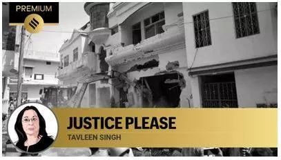 Tavleen singh on why sc should act against those using bulldozers to deliver justice