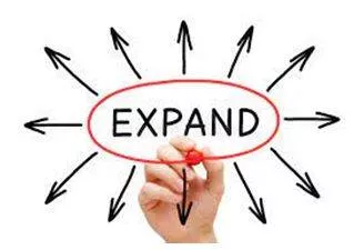 Expansion - To become or to make something bigger. (फैलना या फैलाना) 
