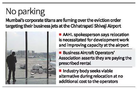 Business jet owners wrestle with adani over eviction notice