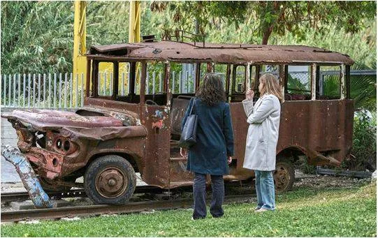 50 years after lebanon’s civil war  a bullet riddled bus stands as a reminder