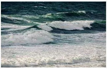 Surge - Increase suddenly and powerfully. (बढ़ती) 