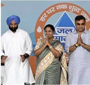 1 111 gps enabled water supply tankers flagged off in delhi