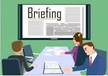 Briefing - Instructions or information that you are given before something happens.