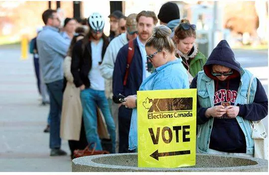 As canadians vote  trump pushes his takeover plans
