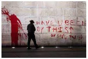 Vandalized - Deliberately destroy or damage (public or private property). (तोड़-फोड़)