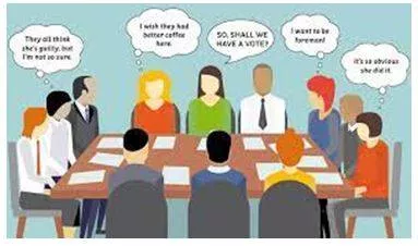 Deliberations - Discussion or thinking about something in detail. (विस्‍तृत विचार-विमर्श) 