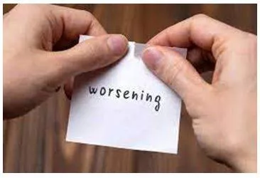 Exacerbated - To make something worse, especially a disease or problem. (बिगाड़ देना) 