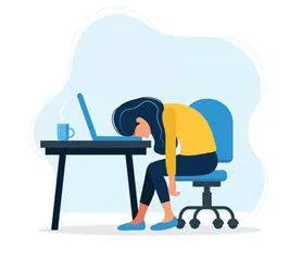 Exhausted - Extremely tired. (कमज़ोर) 