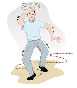 Staggering - To walk or move unsteadily, as if about to fall. (लड़खड़ाना)