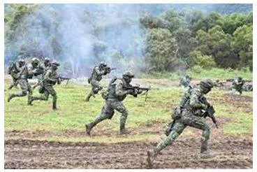 Invasion - An instance of invading a country or region with an armed force. (आक्रमण) 