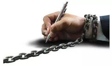 Compelled - To force or oblige someone to do something. (मजबूर)