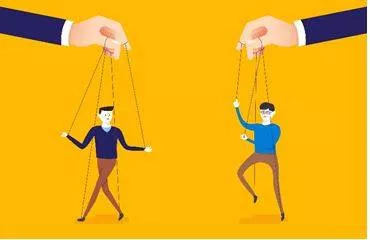 Manipulated - To control something or someone to your advantage, often unfairly or dishonestly. (चालाकी) 