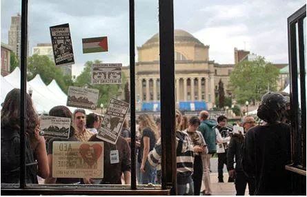 Columbia university suspends more than 65 students for occupying main library