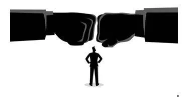 Clashing - Meet and come into violent conflict. (टकराना)