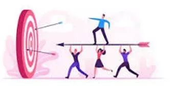 Aim - Point or direct (a weapon or camera) at a target. (उद्देश्य) 