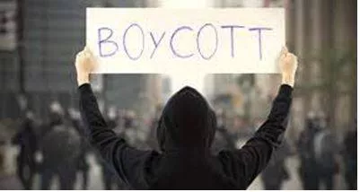 Boycott - Withdraw from commercial or social relations with (a country, organization, or person) as a punishment or protest.