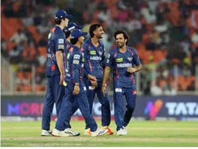 Mitchell marsh  william o'rourke star as lucknow super giants beat gujarat titans by 33 runs
