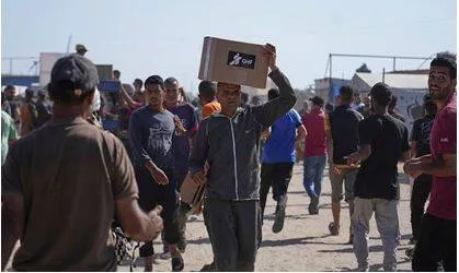 U s  backed gaza aid system rolls out amid opposition from un  agencies