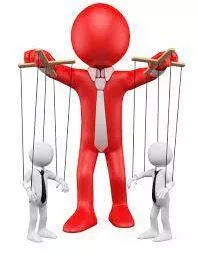 Dominated - Having power and influence over others. (प्रभुत्व वाला) 