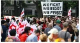 Thousands join rally in georgia after activist jailed over pro europe protest