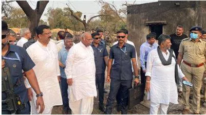 Karnataka dy cm dk shivakumar visits air india plane crash site  calls tragedy 'heartbreaking'