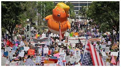 Rallies rage across u s  ahead of trump parade