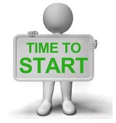 Commence - To begin or start something. (शुरू किया)