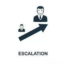 Escalation - A rapid increase (वृद्धि)