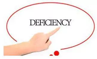 Deficiency - The state of not having enough of something. (कमी) 