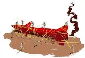 Deterring - The prevention of something, especially war or crime, by having something such as weapons or punishment to use as a threat. (निवारण) 