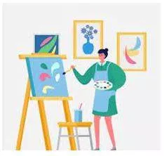 Depicted - Represent by a drawing, painting, or other art form. (चित्रित)
