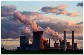 Emissions - The production and discharge of something, especially gas or radiation. (उत्सर्जन) 
