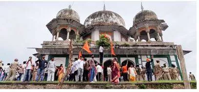160 booked in u p ’s fatehpur as right wing outfits vandalise tomb  attempt to offer prayers