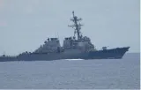 U s  briefly deploys two warships to disputed sea after chinese ships collide