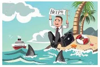 Stranded - Unable to leave somewhere because of a problem such as not having any transport or money. (असहाय) 