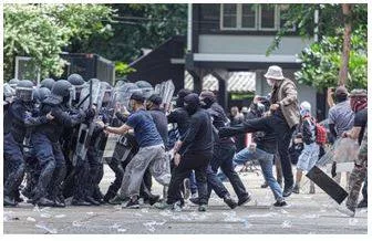 Insurgency - A person who rises in active revolt, typically against an established government or authority. (विद्रोही)