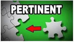 Pertinent - Relevant or applicable to a particular matter. (उचित)