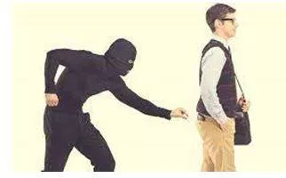 Snatching - Quickly seize (something) in a rude or eager way. (छीन लिया) 