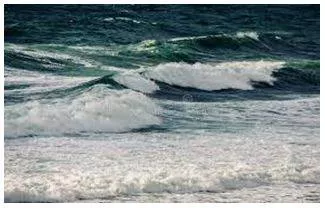 Surge - Increase suddenly and powerfully. (बढ़ती) 