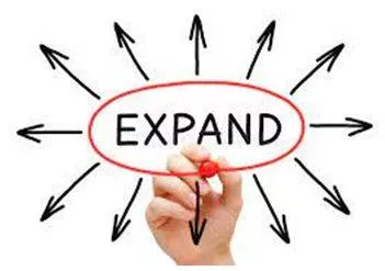 Expansion - To become or to make something bigger. (फैलना या फैलाना) 