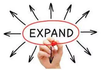 Expanded - To become or to make something bigger. (फैलना या फैलाना) 