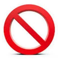 Prohibited - The action of forbidding something, especially by law. (निषेध) 