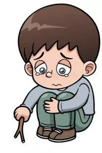 Lugubrious - Looking or sounding sad, dismal, and mournful. (शोकाकुल / उदास)
